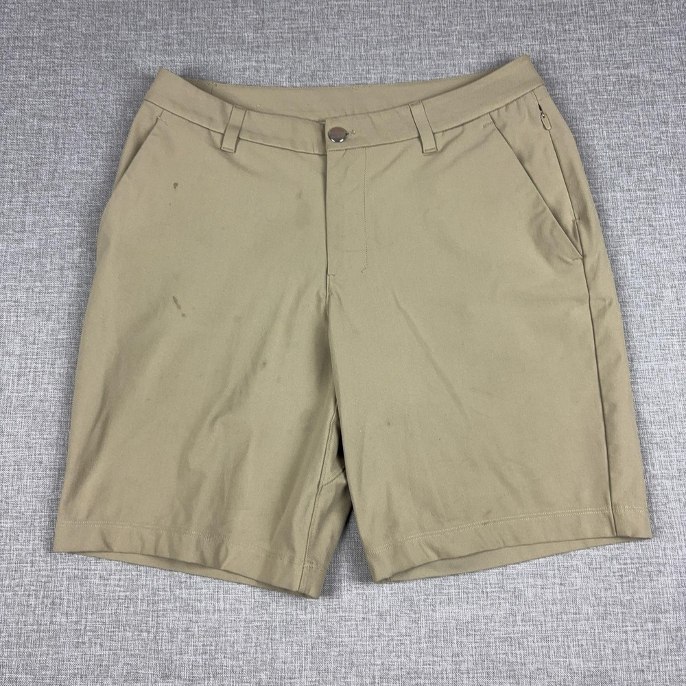 Lululemon ABC Classic Fit Shorts Mens 30 Beige 9in Warpstreme LM7BMIS